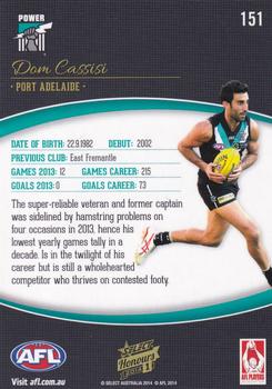 2014 Select AFL Honours Series 1 #151 Domenic Cassisi Back